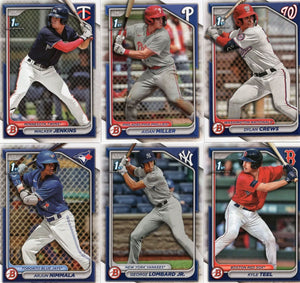 2024 Bowman Baseball Series Complete Mint 250 Card Set made by Topps with Stars, Prospects and Rookie Cards