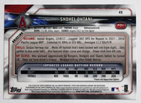 Shohei Ohtani 2018 Bowman Baseball Series Mint Rookie Card #49
