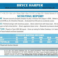 2011 Bowman Baseball Prospects Complete Mint Set with Bryce Harper and Paul Goldschmidt Plus