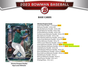 2023 Topps BOWMAN Baseball Series Blaster Box with EXCLUSIVE Green Parallels