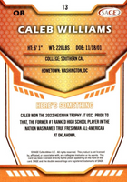 Caleb Williams 2024 SAGE Draft Picks Red Series Mint Rookie Year Card #13
