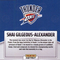 Oklahoma City Thunder 2024 2025 Panini Instant NBA Champions Limited Edition 30 Card Team Box Set Featuring 3 Different Shai Gilgeous-Alexander Cards plus Chet Holmgren, Jalen Williams, Alex Caruso and more Plus