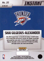 Oklahoma City Thunder 2024 2025 Panini Instant NBA Champions Limited Edition 30 Card Team Box Set Featuring 3 Different Shai Gilgeous-Alexander Cards plus Chet Holmgren, Jalen Williams, Alex Caruso and more Plus
