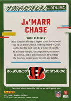 Ja'Marr Chase 2023 Panini Donruss Threads Series Mint Insert Card #DTH-JMC Featuring an Authentic Black Jersey Swatch
