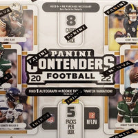 2022 Panini Contenders NFL Football Factory Sealed Blaster Box with 1 Autograph or Rookie Ticket Swatch Per Box
