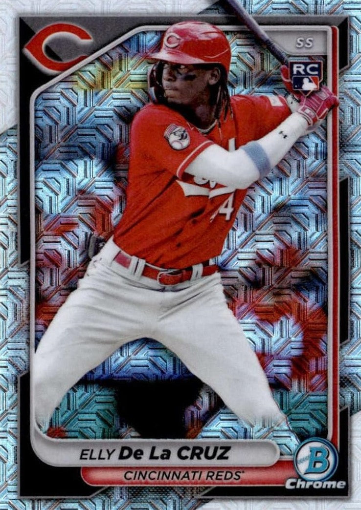 Elly De La Cruz 2024 Bowman Mega Box Chrome Mojo Refractor Version of Mint Rookie Card #22