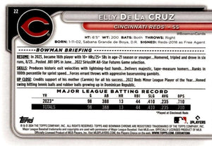 Elly De La Cruz 2024 Bowman Mega Box Chrome Mojo Refractor Version of Mint Rookie Card #22