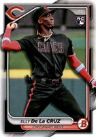 Cincinnati Reds 2024 Bowman 8 Card Team Set Made by Topps Featuring Elly De La Cruz Rookie Card
