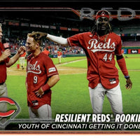 Elly De La Cruz 2024 Topps Series Resilient Reds Rookies Mint Checklist Card #133 with Matt McLain