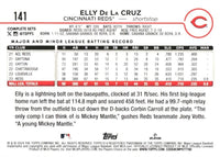 Elly De La Cruz 2024 Topps Factory Set Variation Series Mint Rookie Card #141
