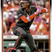 Cincinnati Reds 2024 Topps Complete 25 Card Team Set featuring a Rookie Card of Elly De La Cruz