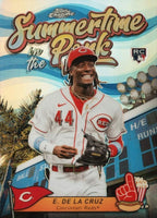 Elly De La Cruz 2024 Topps CHROME Summertime In The Park Series Mint Rookie Insert Card #SITP-4
