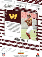Jayden Daniels 2024 Panini Absolute Series Mint Rookie Card #102
