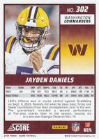 Jayden Daniels 2024 Panini Score Series Mint Rookie Card #302
