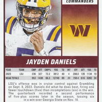 Jayden Daniels 2024 Panini Score Series Mint Rookie Card #302