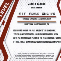 Jayden Daniels 2024 SAGE Next Level Series BLACK Parallel Version Mint Card #81