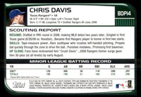 Chris Davis 2008 Bowman Draft Picks Series Mint ROOKIE Card #BDP14
