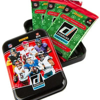 2025 DONRUSS Football  Holiday Tin with 3 Exclusive Press Proof Purple Cards and Chance for Rated Rookies Autographs Purple