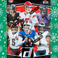 2025 DONRUSS Football  Holiday Tin with 3 Exclusive Press Proof Purple Cards and Chance for Rated Rookies Autographs Purple