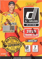 2025 Donruss NASCAR Racing Series 56 Card Blaster Box with 1 Autograph or Memorabilia Card Per Box Plus 14 Inserts or Parallels Including Possible Orange Velocity and Ice Versions
