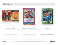 2025 Donruss NASCAR Racing Series 56 Card Blaster Box with 1 Autograph or Memorabilia Card Per Box Plus 14 Inserts or Parallels Including Possible Orange Velocity and Ice Versions

