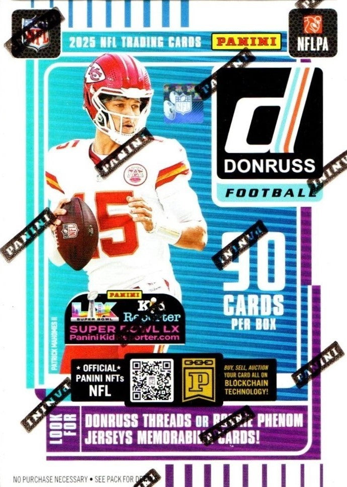2025 DONRUSS Football Blaster Box with Possible Blaster Exclusive Donruss Treads or Rookie Phenom Jerseys Memorabilia Cards (Copy)