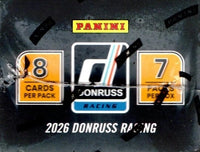 2026 Panini Donruss NASCAR Racing Series 56 Card Blaster Box with 1 Autograph or Memorabilia Card Per Box Plus 14 Inserts or Parallels Including Possible Orange Velocity Parallels Plus
