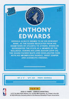 Anthony Edwards 2020 2021 Donruss Series Mint Rated Rookie Card #201
