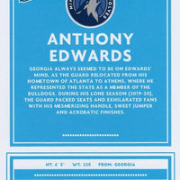 Anthony Edwards 2020 2021 Donruss Series Mint Rated Rookie Card #201