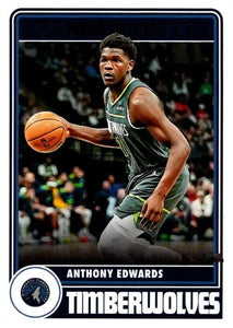 Anthony Edwards 2023 2024 Panini NBA Hoops Tribute Series Mint Card #286