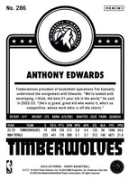 Anthony Edwards 2023 2024 Panini NBA Hoops Tribute Series Mint Card #286
