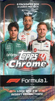 2024 Topps CHROME Formula 1 Racing Blaster Box including 4 Exclusive F1 Sepia Refractor Cards
