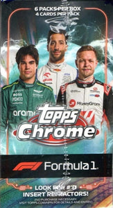 2024 Topps CHROME Formula 1 Racing Blaster Box including 4 Exclusive F1 Sepia Refractor Cards