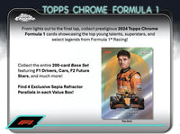 2024 Topps CHROME Formula 1 Racing Blaster Box including 4 Exclusive F1 Sepia Refractor Cards
