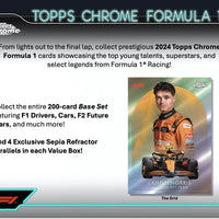 2024 Topps CHROME Formula 1 Racing Blaster Box including 4 Exclusive F1 Sepia Refractor Cards