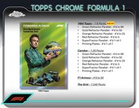 2024 Topps CHROME Formula 1 Racing Blaster Box including 4 Exclusive F1 Sepia Refractor Cards
