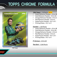 2024 Topps CHROME Formula 1 Racing Blaster Box including 4 Exclusive F1 Sepia Refractor Cards