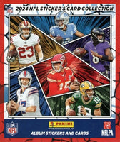 2024 Panini NFL Football Sticker Collection Unopened Box 50 Packs 250 Stickers 50 Cards
