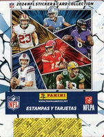 2024 Panini NFL Football Sticker Collection Unopened Box 50 Packs 250 Stickers 50 Cards
