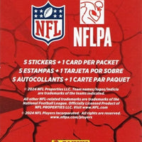 2024 Panini NFL Football Sticker Collection Unopened Box 50 Packs 250 Stickers 50 Cards