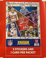 2024 Panini NFL Football Sticker Collection Unopened Box 50 Packs 250 Stickers 50 Cards
