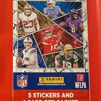 2024 Panini NFL Football Sticker Collection Unopened Box 50 Packs 250 Stickers 50 Cards