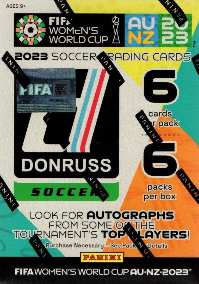 2023 Donruss Women's FIFA World Cup Soccer Blaster Box with Possible Autographed Cards