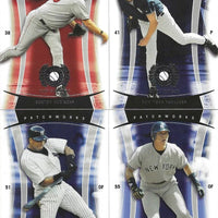 2005 Fleer Patchworks Baseball Series Complete Mint Basic 70 Card Set Loaded with Stars and Hall of Famers including Derek Jeter, Greg Maddux, David Ortiz and Ken Griffey Jr Plus