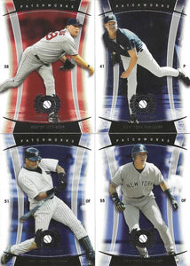 2005 Fleer Patchworks Baseball Series Complete Mint Basic 70 Card Set Loaded with Stars and Hall of Famers including Derek Jeter, Greg Maddux, David Ortiz and Ken Griffey Jr Plus