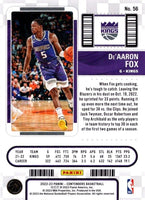 De'Aaron Fox 2022 2023 Panini Contenders Season Ticket Series Mint Card #56
