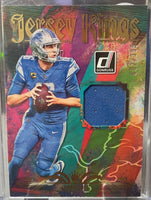 Jared Goff 2023 Panini Donruss Jersey Kings Series Mint Insert Card #JK-13 Featuring an Authentic Blue Jersey Swatch #2/399 Made
