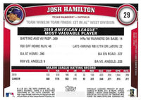 Josh Hamilton 2011 Topps Josh Hamilton Wins 2010 AL MVP Card #29
