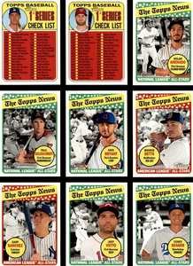 2018 Topps Heritage Baseball Complete Mint 400 Card Basic Set in Classic 1969 Design