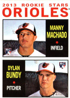 2013 Topps Heritage Baseball Series Complete Mint Basic 425 Card Set (Based upon 1964 Topps design) Featuring Rookie Card of Future Hall of Famer Manny Machado PLUS
